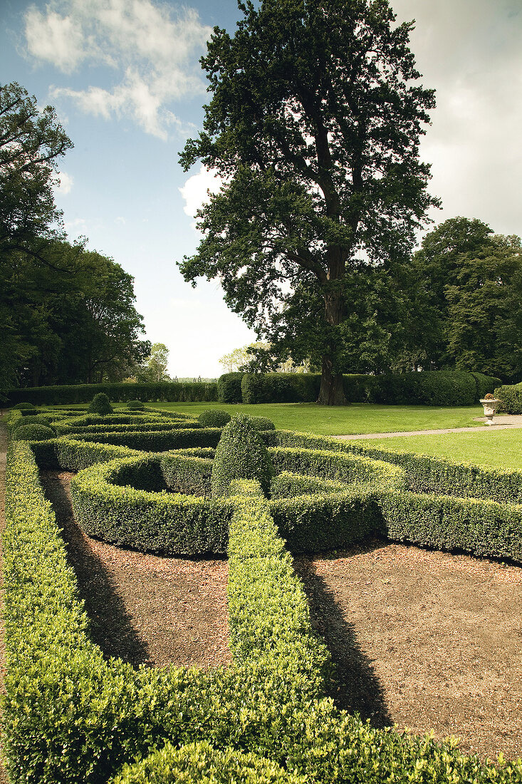 Gartenanlage von Schloss Marihn in Mecklenburg
