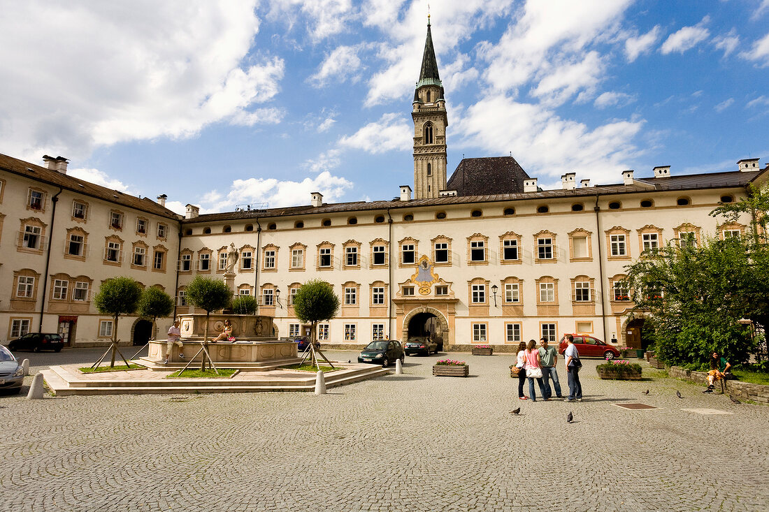 Facade of St. Peter's Abbey at Salzburg, Austria