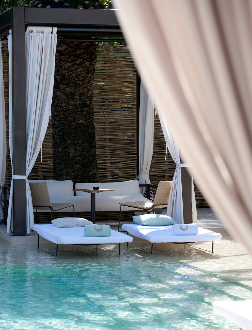 Pool area at Hotel Muse in Saint-Tropez, France