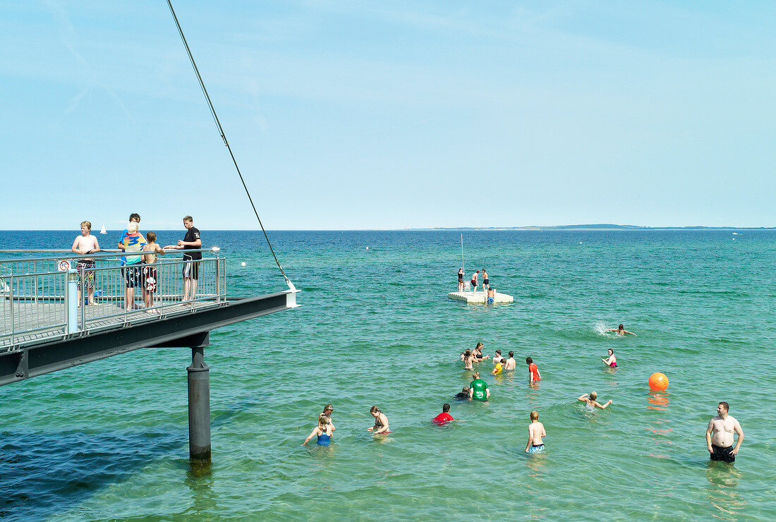 People enjoying during summer in Baltic sea, Germany