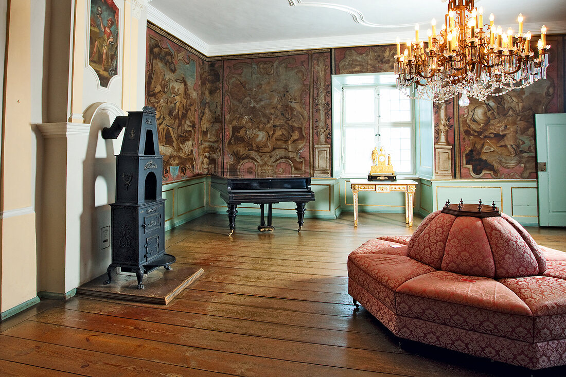Interior of Margrave Room of Glucksburg moated castle, Baltic Sea Coast