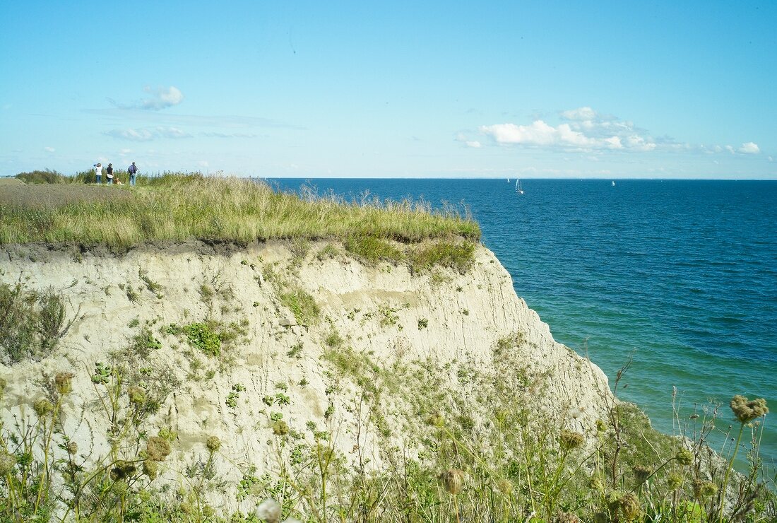 View of Schoenhagen coastal cliffs at Baltic Coast