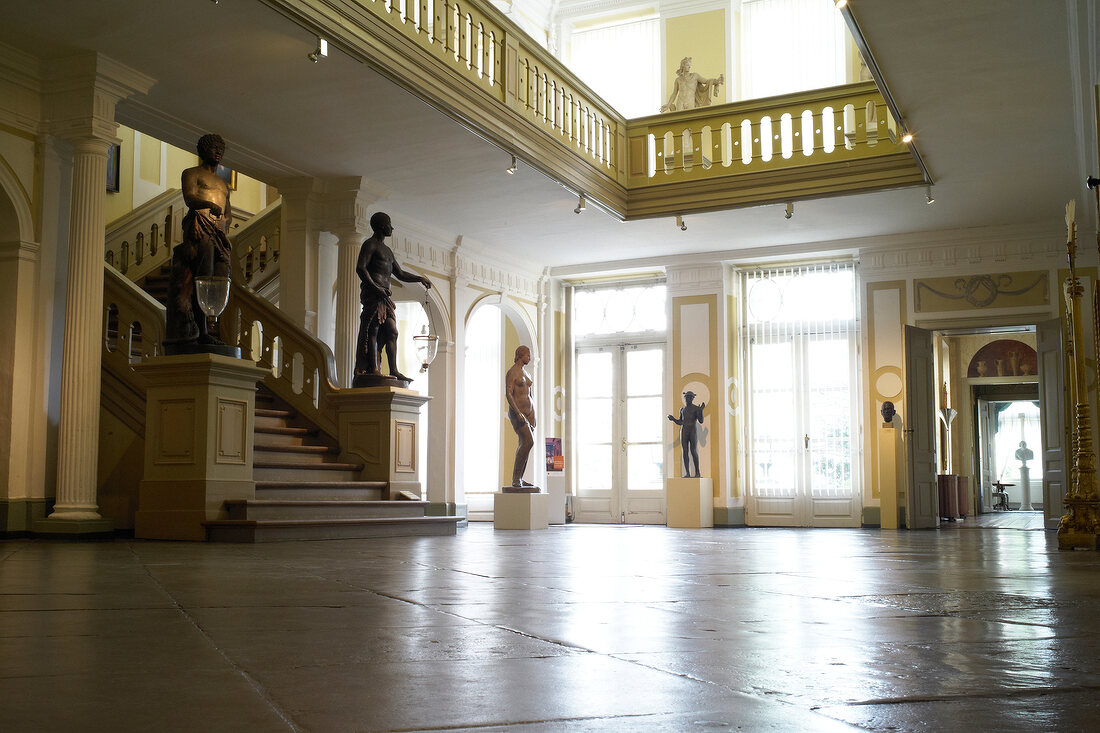 Interior and paintings of Behnhaus art museum at Hanseatic city, Lubeck, Germany