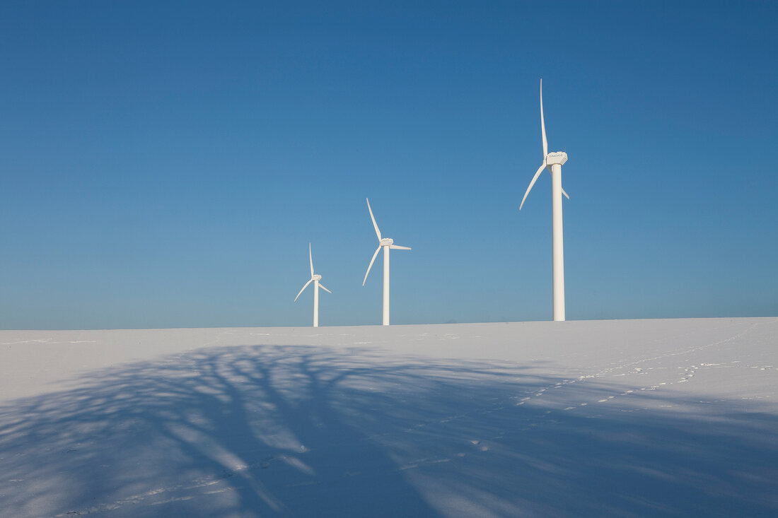 Windmills with sky, Baltic Sea Coast