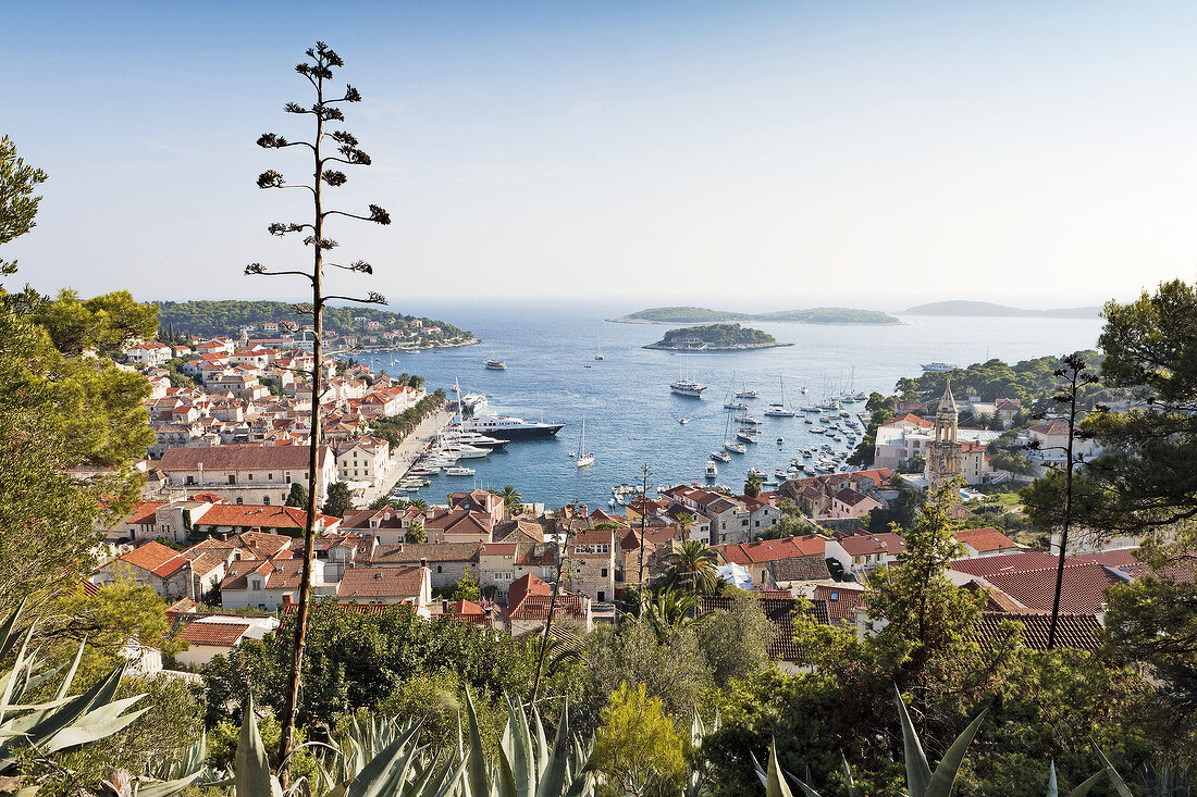 View of Hvar coast in Croatia