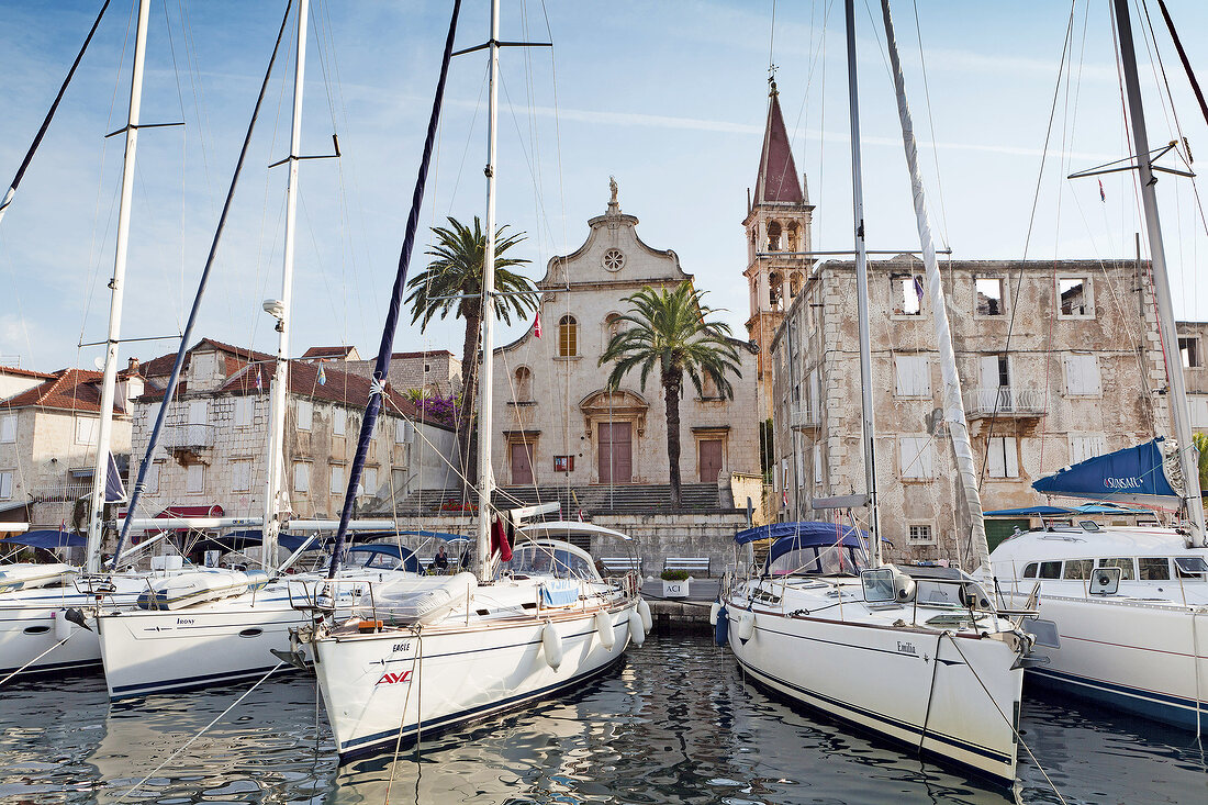 Brac marina boats in Croatia