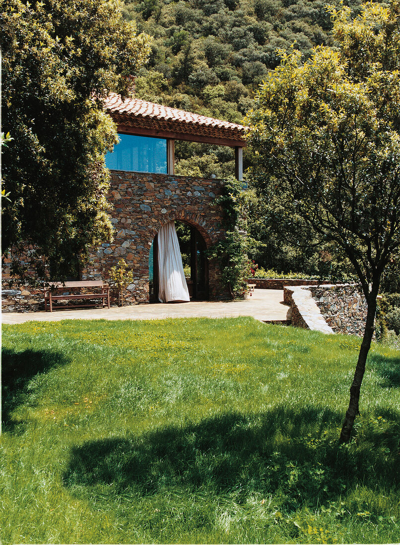 View of cottage in mountain