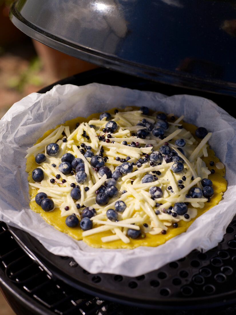 Close-up of cake in grill cover