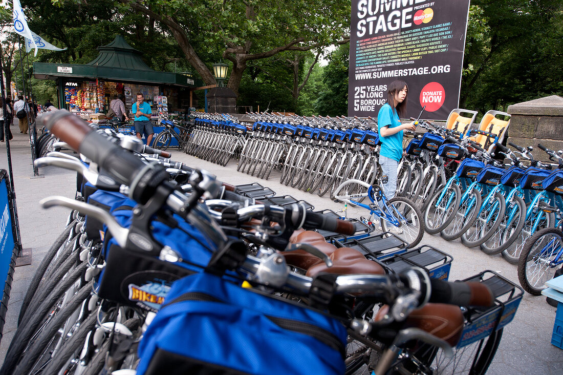 New York: Fahrradverleih am Central Park