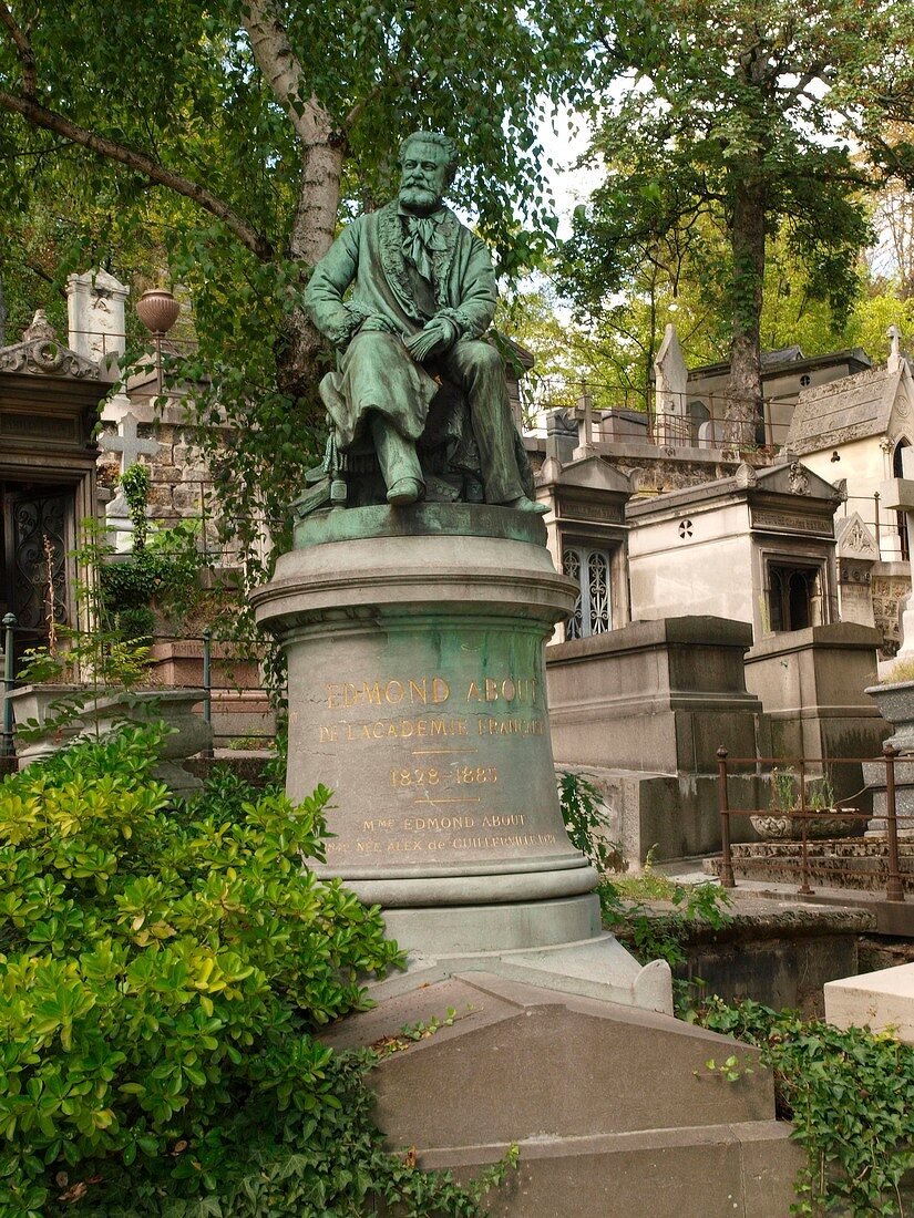 Graves in Pere Lachaise in Paris, France