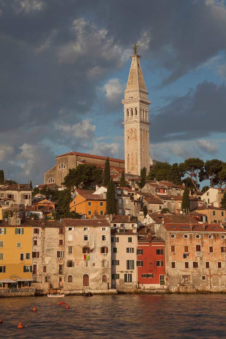 View of Rovinj cityscape and sea in Croatia 