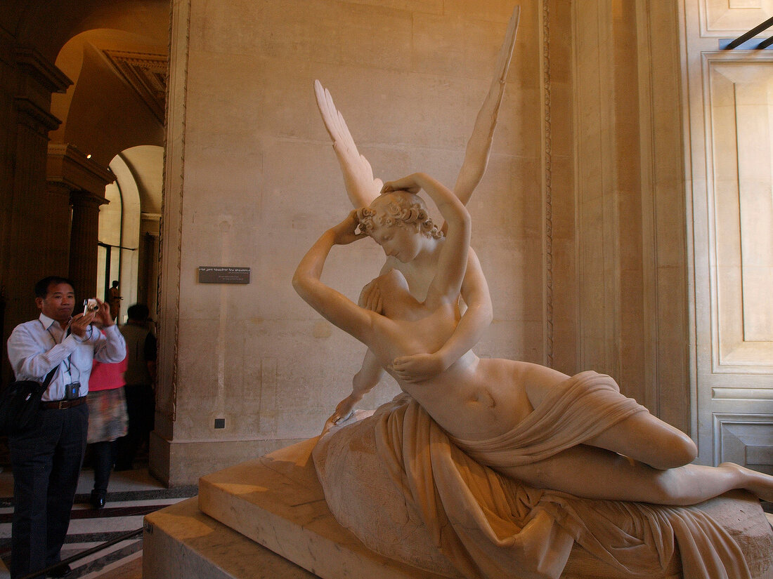 Louvre sculptures in Grand Palais Museum at Paris, France