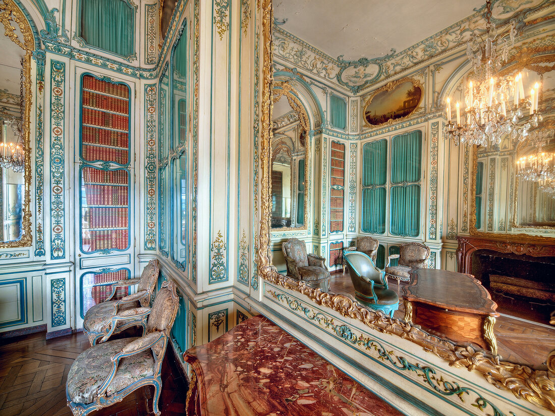 Interior of living room of Versailles at Versailles Palace, France