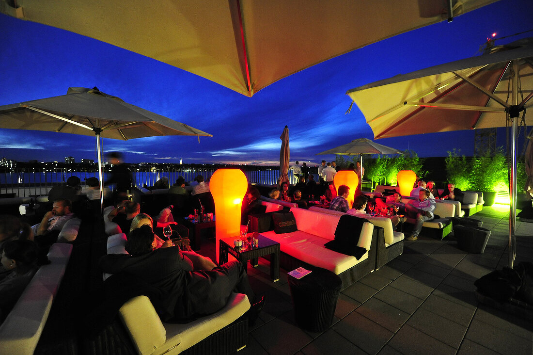 Campari lounge in Hotel George at Hamburg, Germany