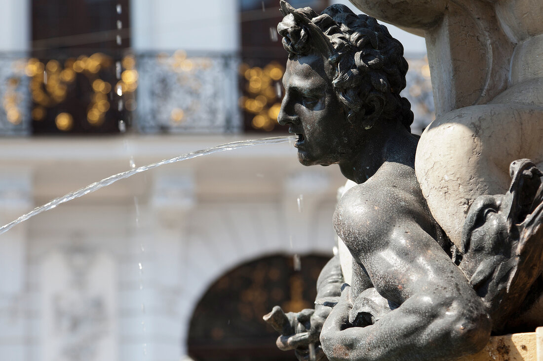 Augsburg: Bayern, Schwaben, Maximilianstraße, Herkulesbrunnen