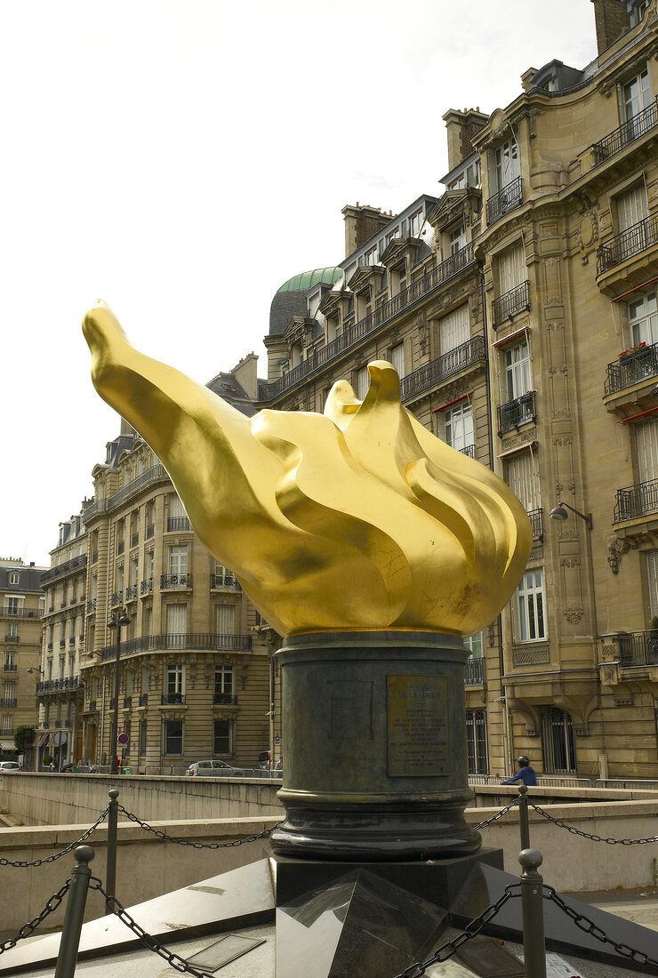 Flame of Liberty on Pont de l'Alma tunnel in Paris, France