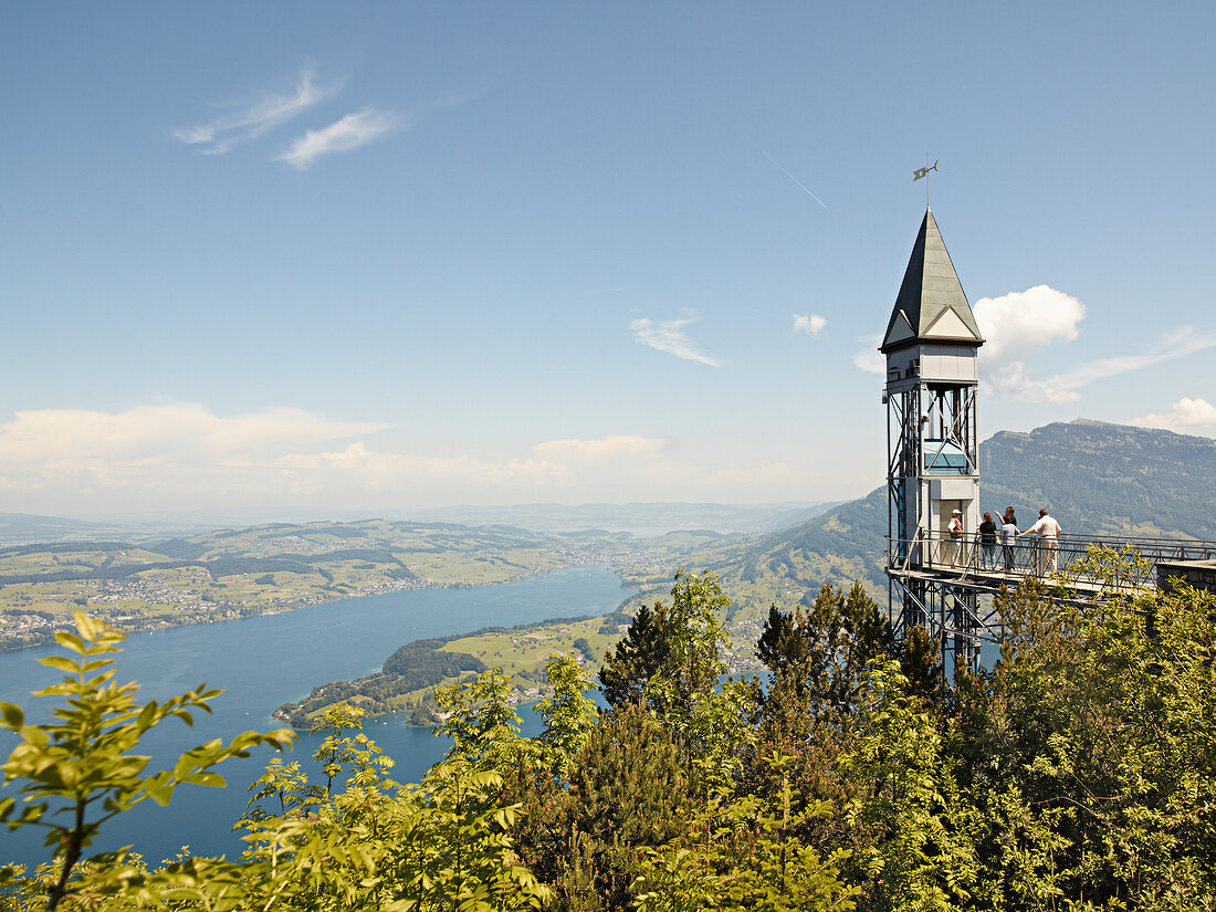 Schweiz, Luzern, Vierwaldstättersee, Hammetschwand-Lift