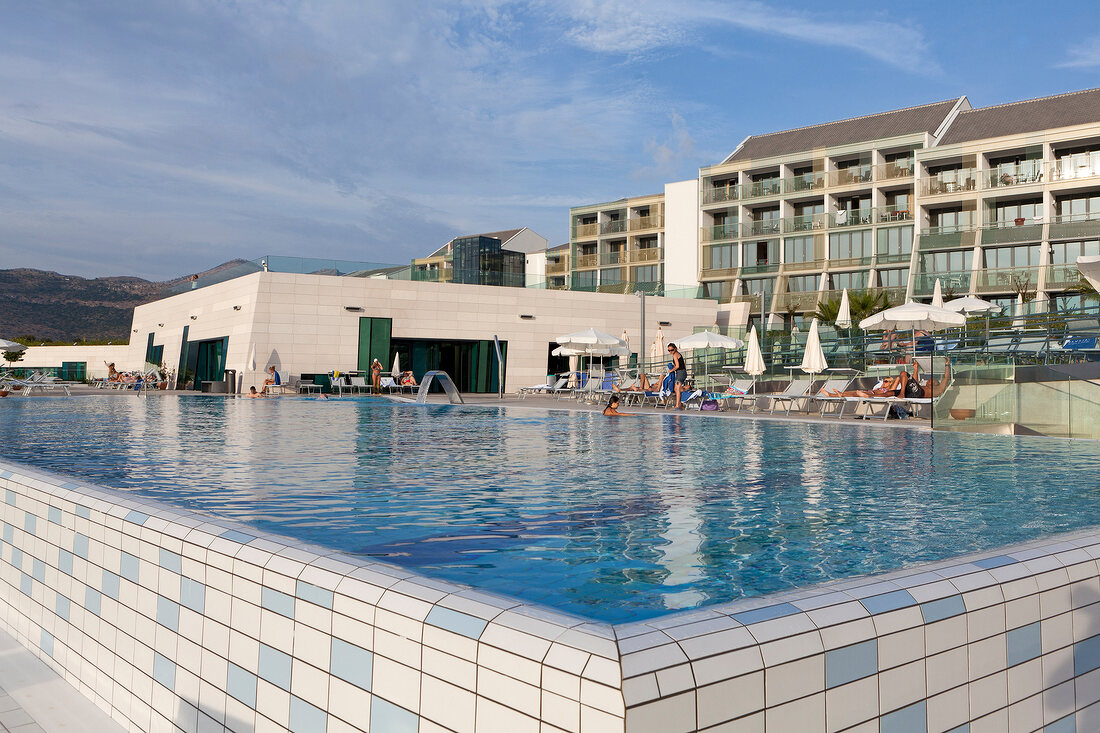 Swimming pool of Hotel Valamar Lacroma in Dubrovnik, Croatia