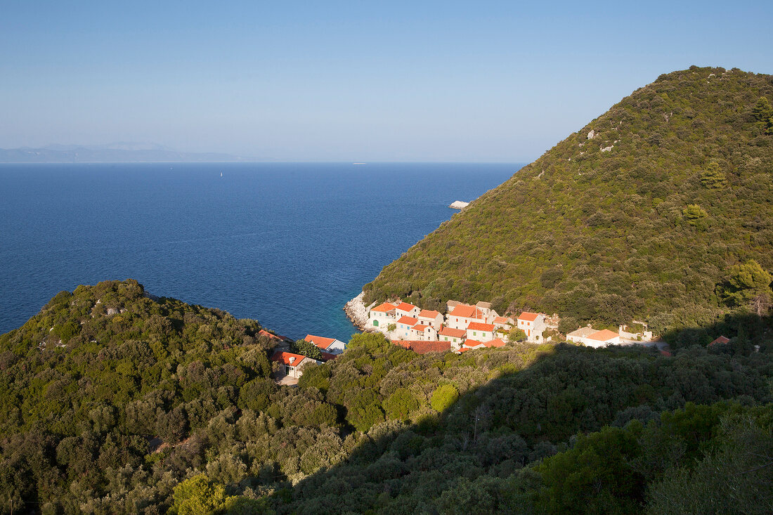 View of sea and Lastovo island in Croatia