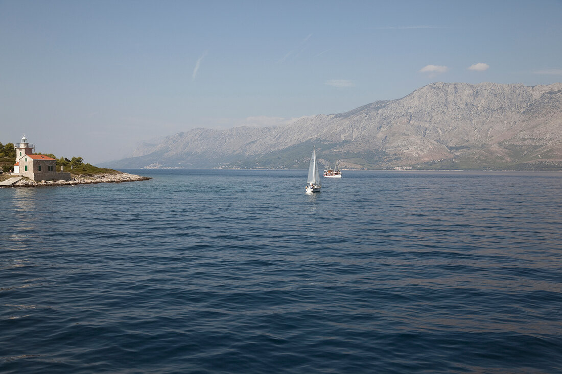 View of Cavtat coastal bay in Croatia