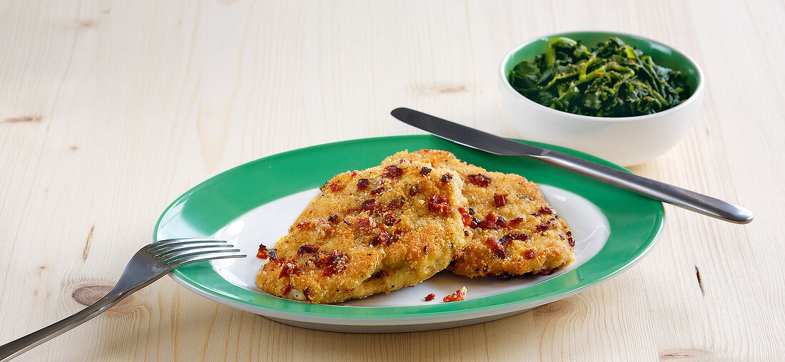 Schlank im Schlaf, Tomaten-Mandel-Schnitzel