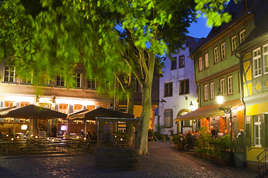View of castle square in Frankfurt, Hesse, Germany