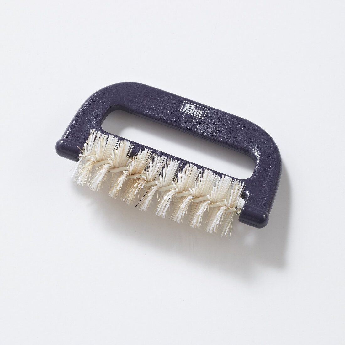 Close-up of mohair brush on white background