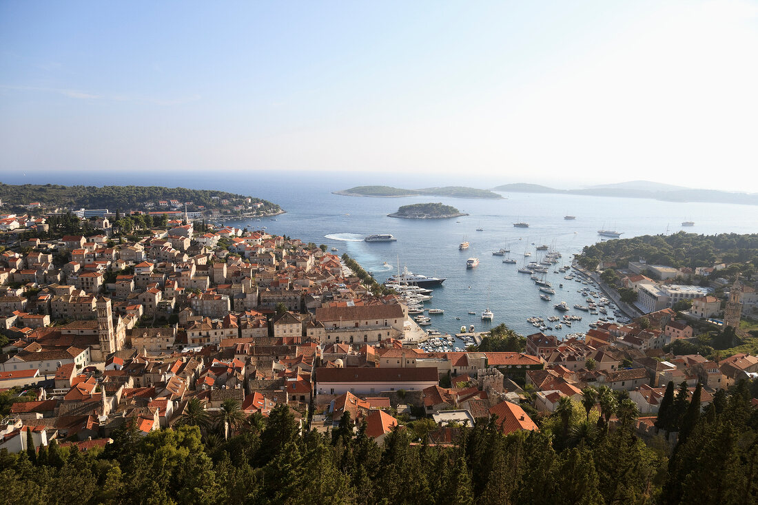 View of Hvar coast in Croatia