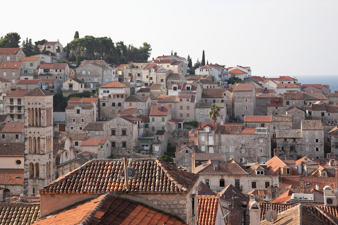 View of Hvar cityscape in Croatia