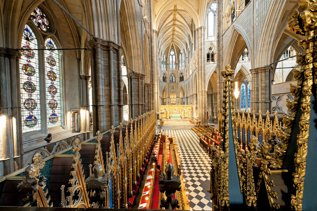Interior of St. Mary's Chapel, Westminster Abbey, London, UK