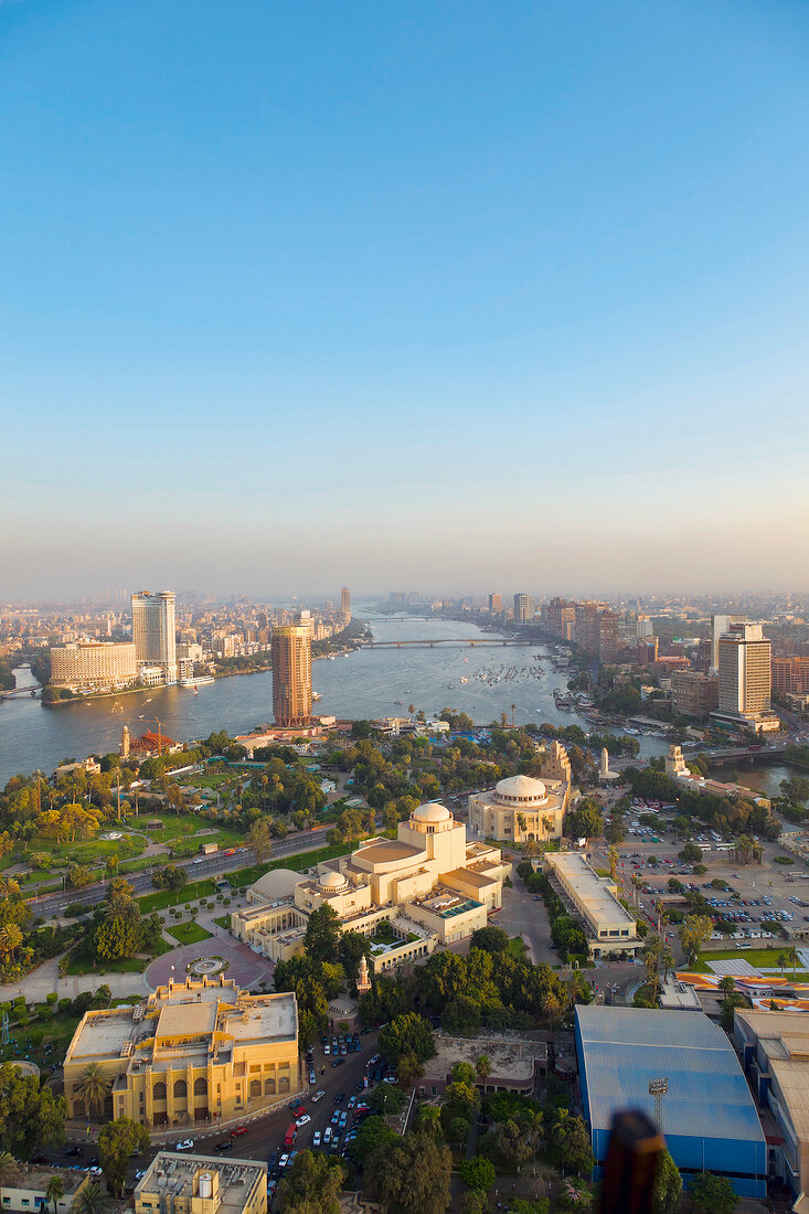 Ägypten, Kairo, Nil, Blick vom Cairo Tower, Stadtansicht