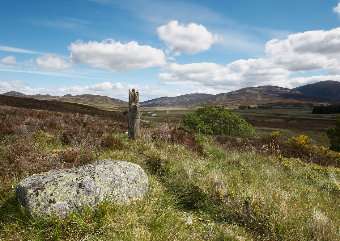 View of highlands landscape in Scotland