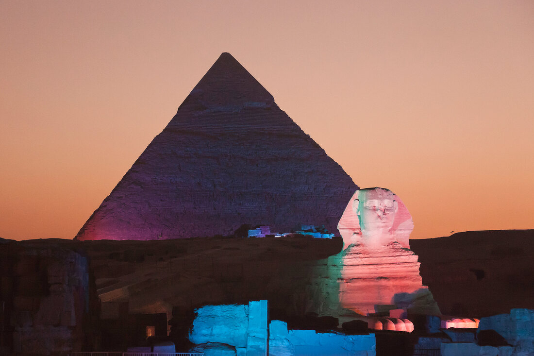 Ägypten, Gizeh, Pyramiden von Gizeh, Sound & Light Show