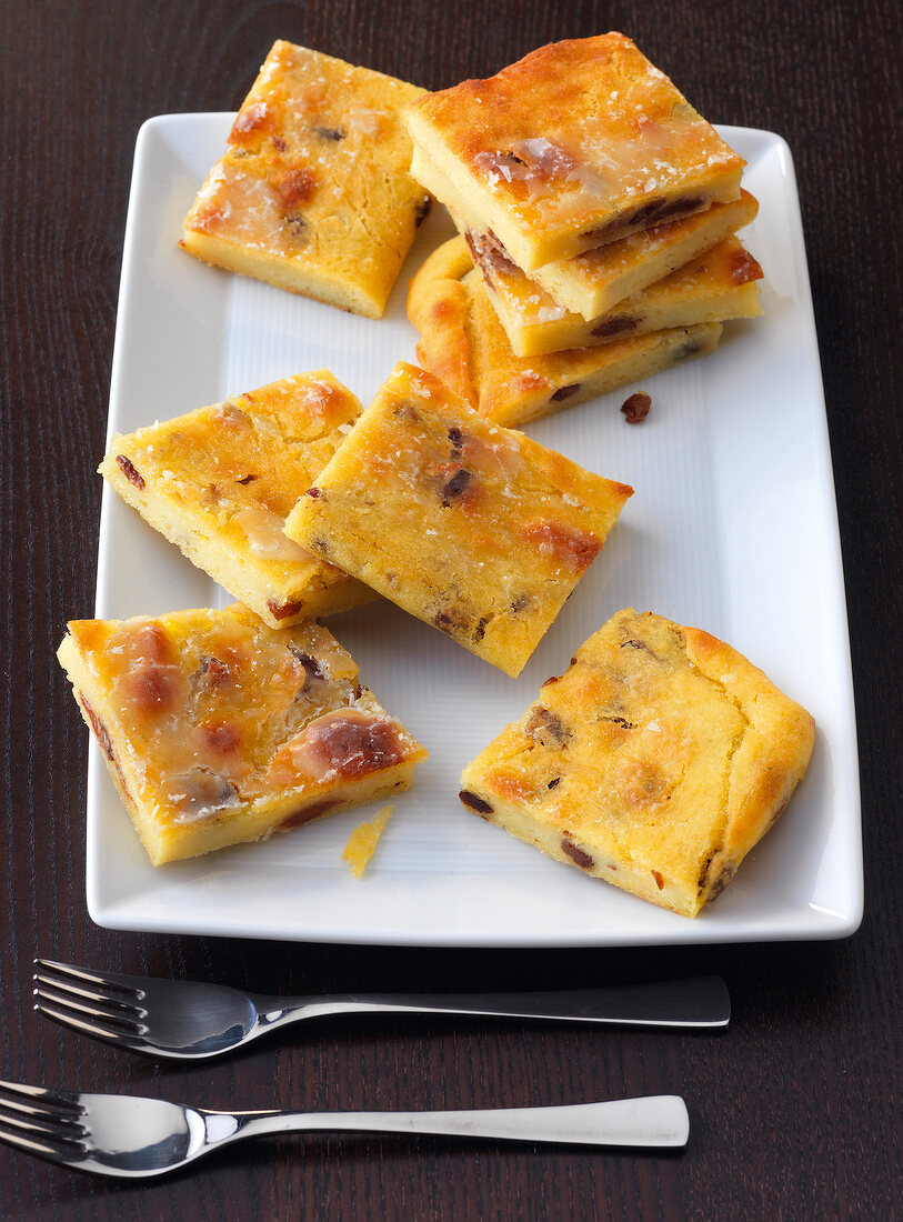 Potato cake on serving dish