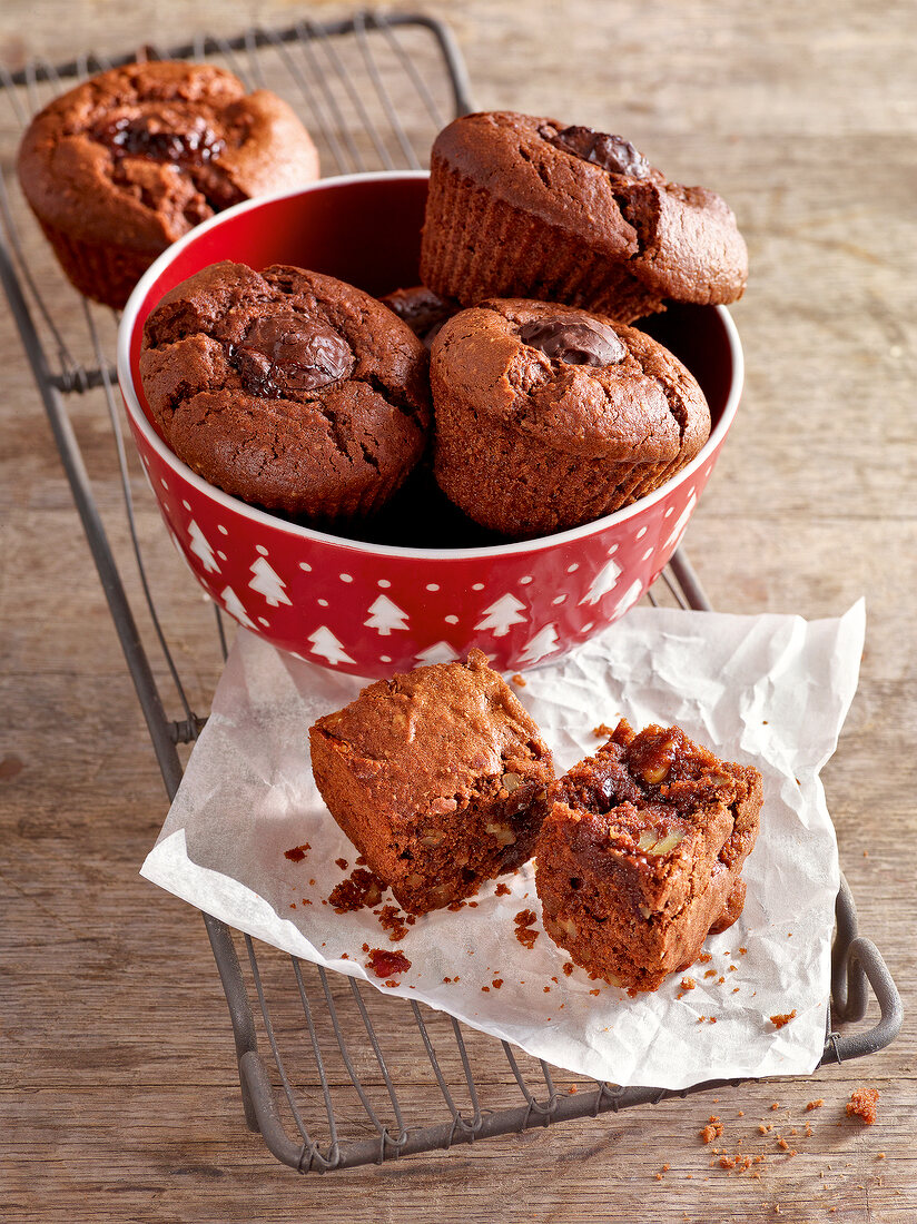 Winterküche, Weihnachtliche Muffins und Brownies