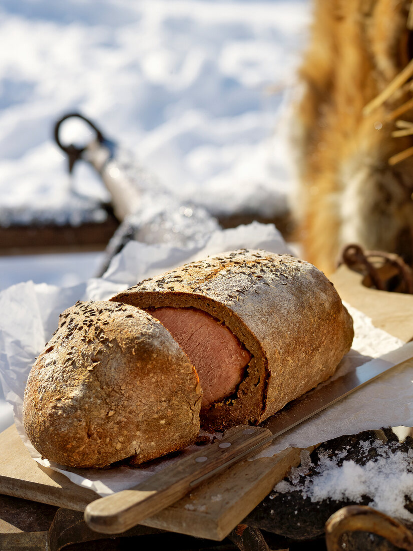 Winterküche, Kasseler in knuspigem Brotteig