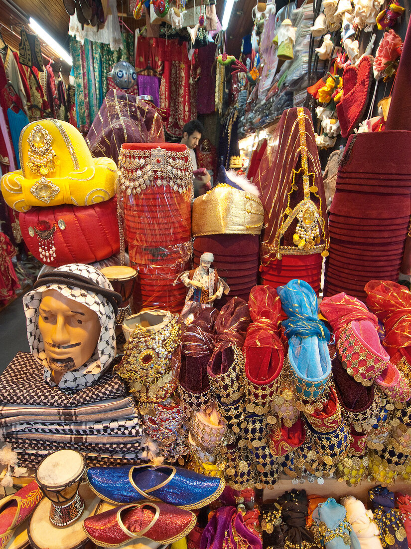 Shopping items at Grand Bazaar in Istanbul, Turkey