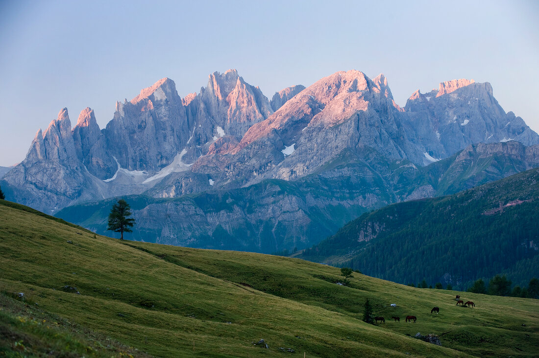 Gebirge, Nordteil der Palagruppe, Ausblick von "Rifugio Fuciale"
