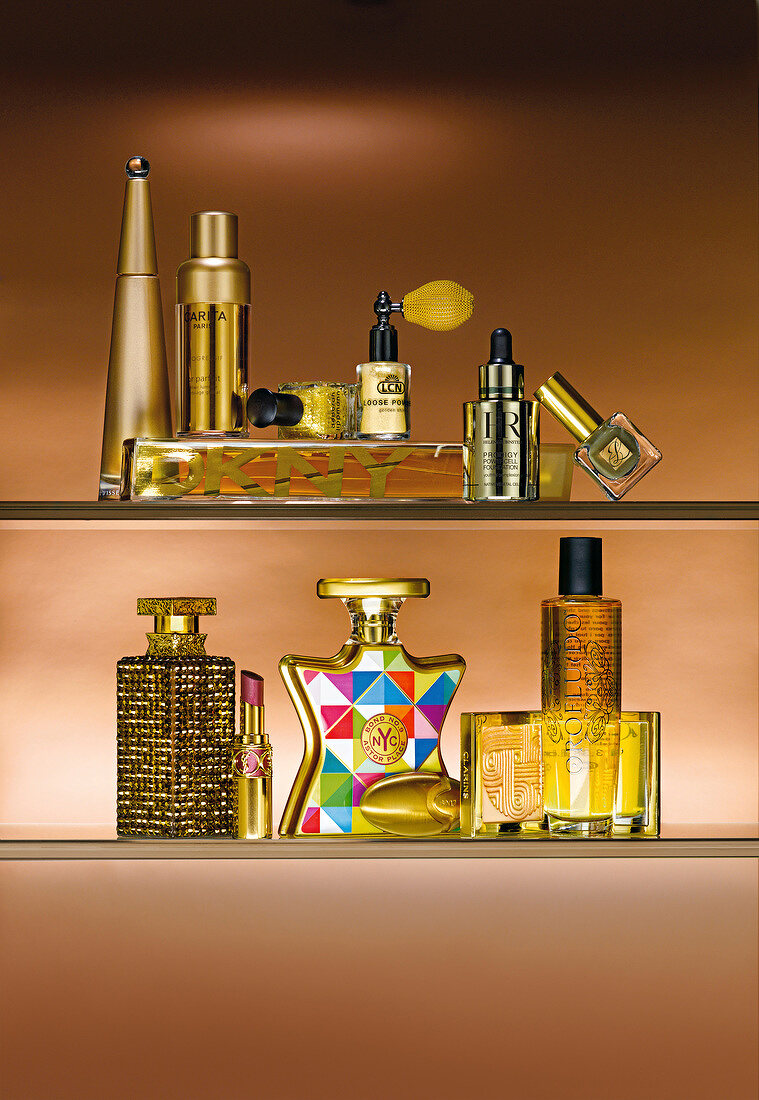 Beauty-Produkte, Parfums, Gold, Nagellacke, golden, Puder