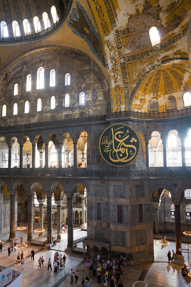 Interior of Hagia Sophia in Ayasofya, Istanbul, Turkey
