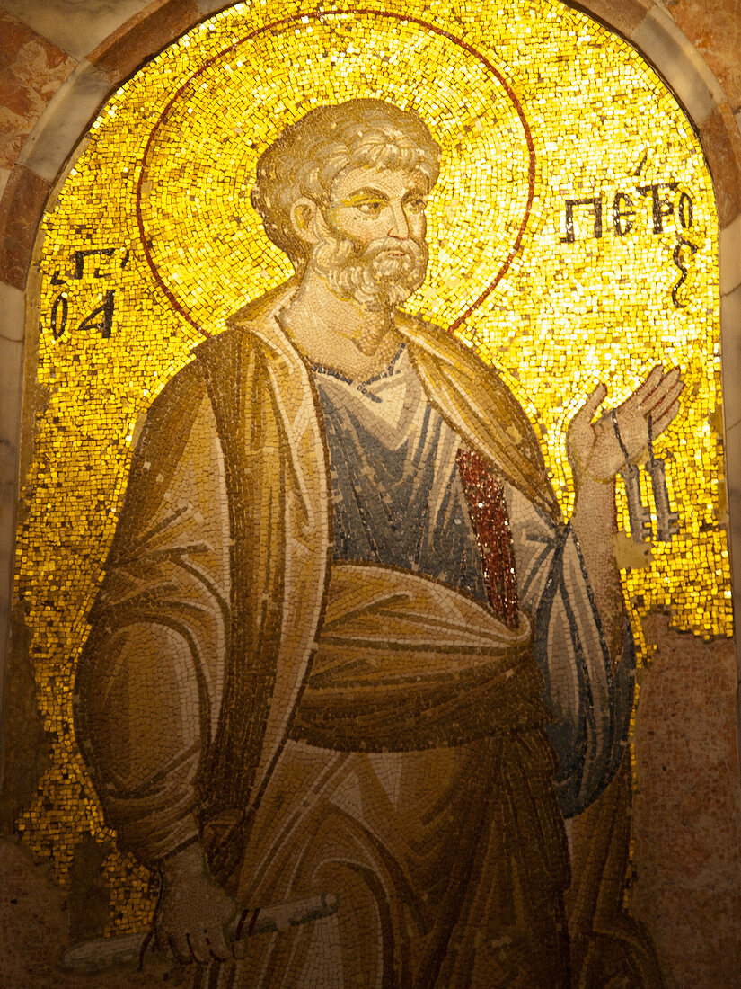 Portrait of Saint Peter in Church of Saint Peter, Chora, Istanbul, Turkey