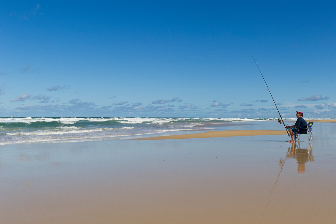 Australien, Queensland, Fraser Island, Angler