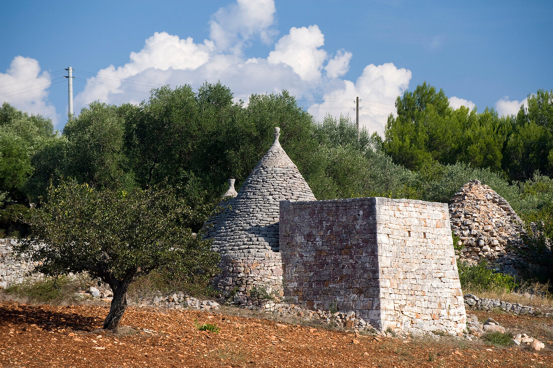 Trulli round house between Ceglie and Cisterninot, Apulia, Italy