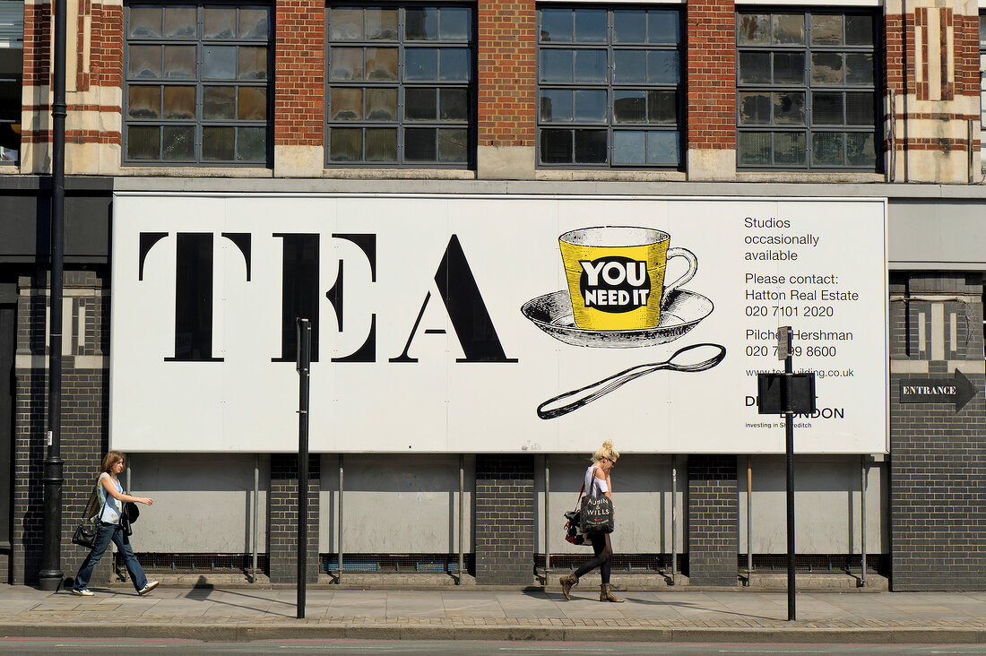 London, Shoreditch, Pop-Up- Einkaufszenturm, Tea
