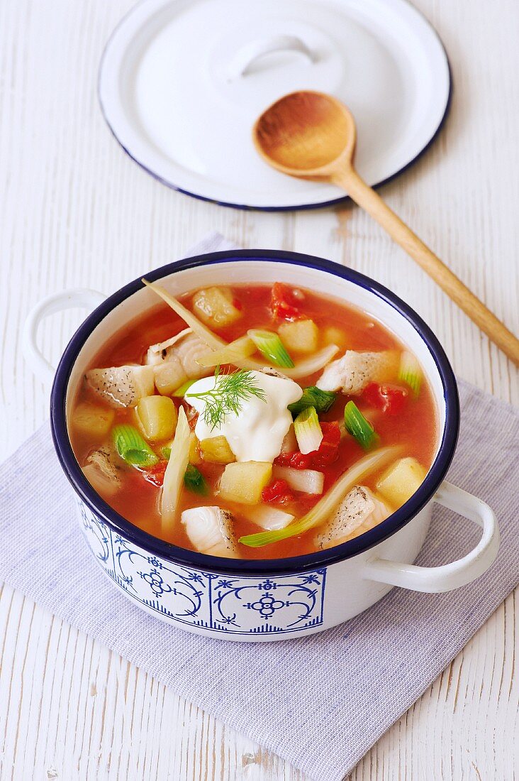 Haddock stew with vegetables
