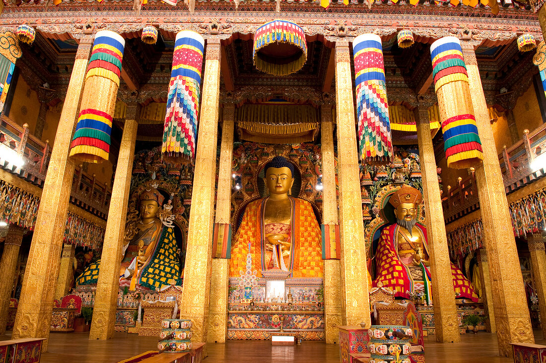 Buddha statue in Punakha Dzong, Bhutan