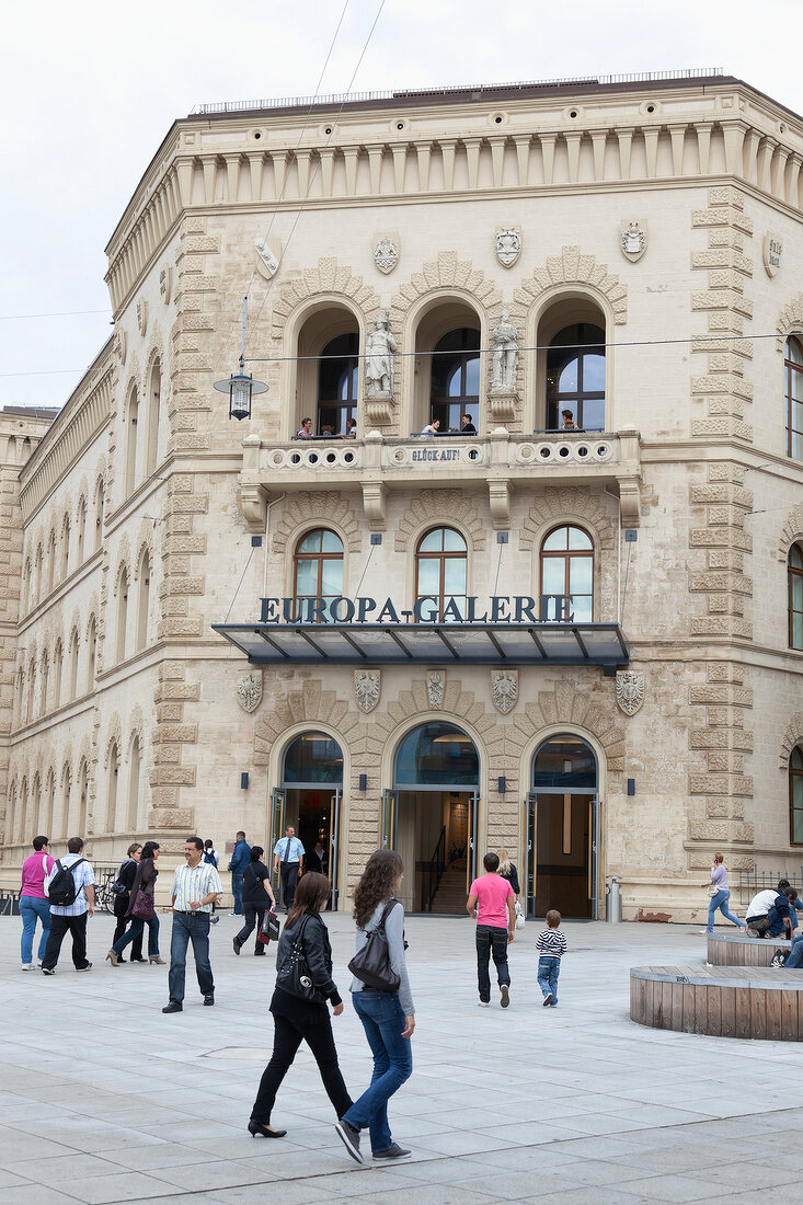 Tourists at Europa-Galerie at Saarbrucken, Saarland, Germany