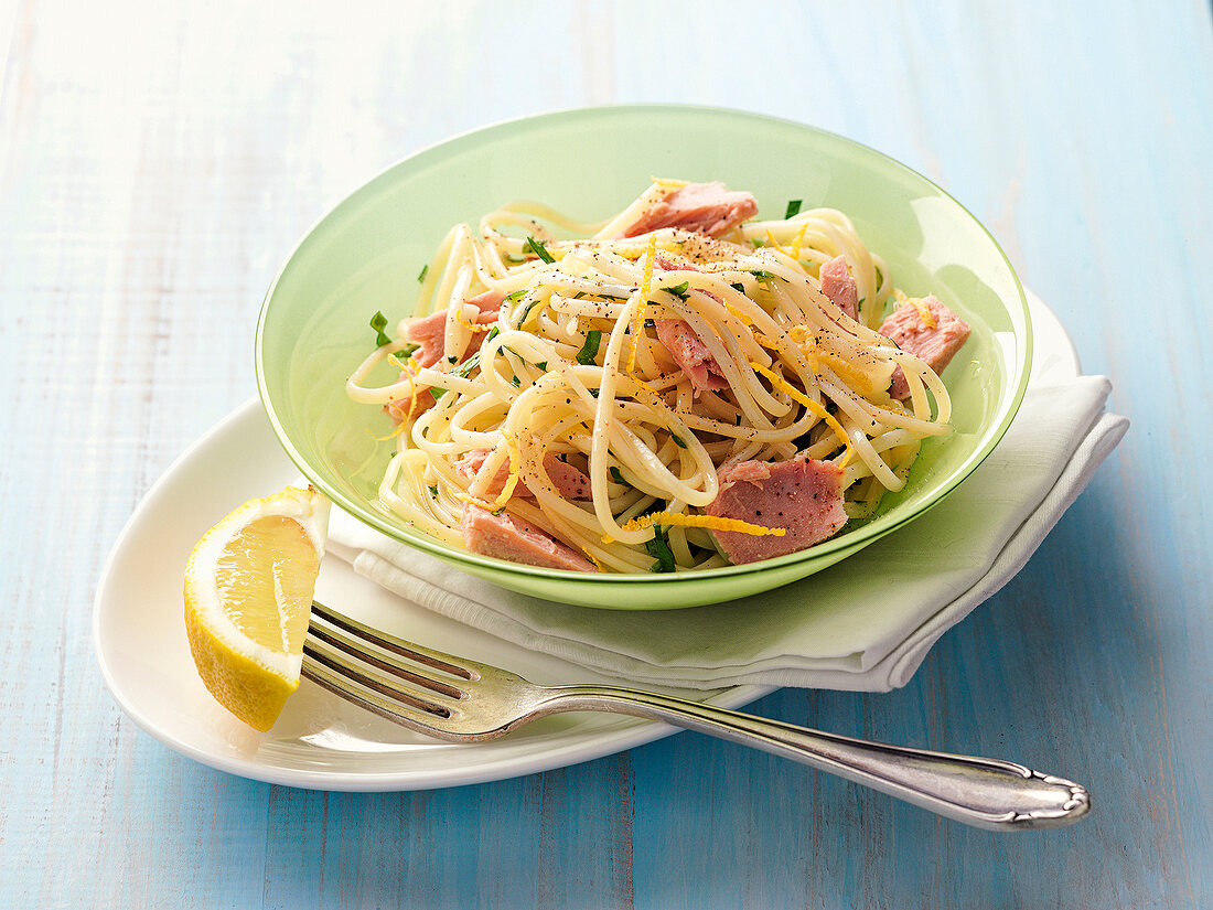 Fruktose-Unverträglichkeit, Spaghetti mit Thunfisch und Zitrone