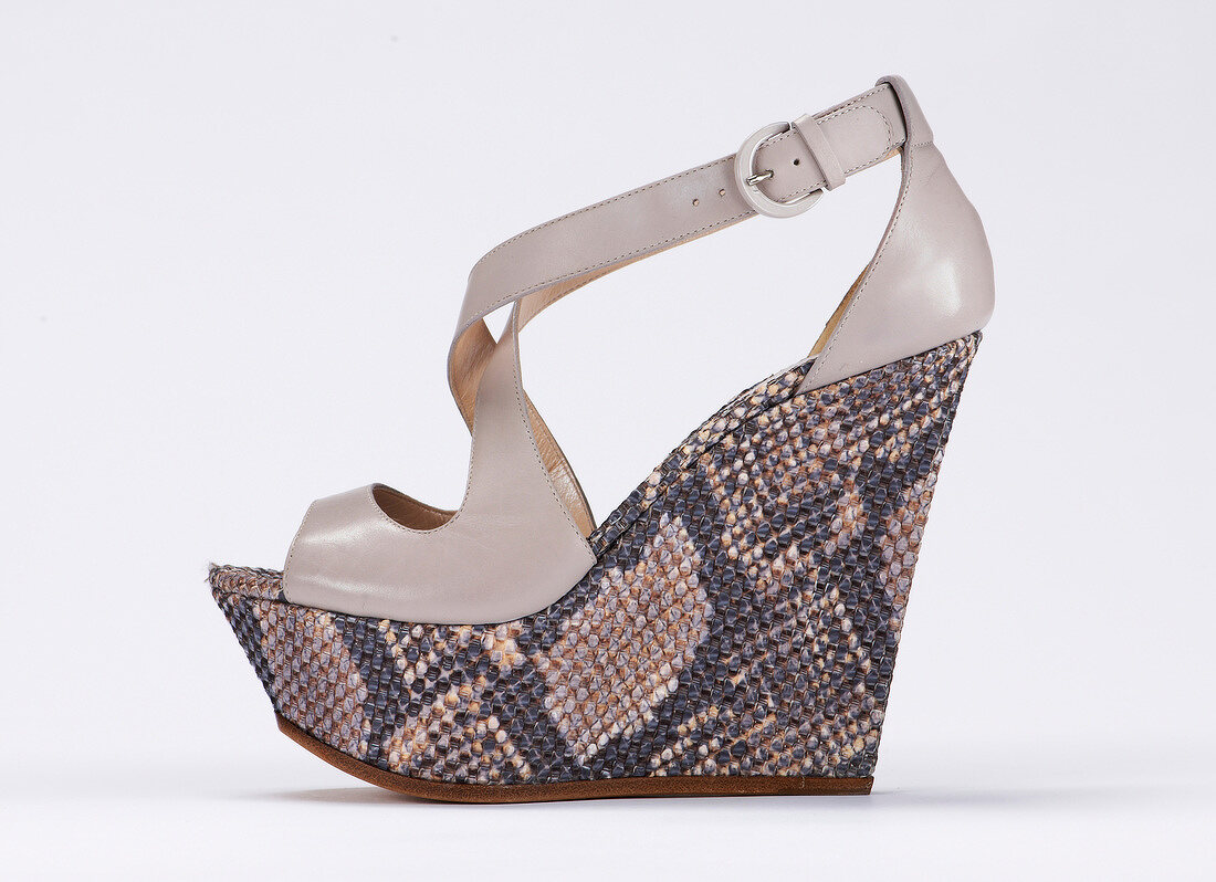 Plateau-Wedges, Wedges, beige Casadei