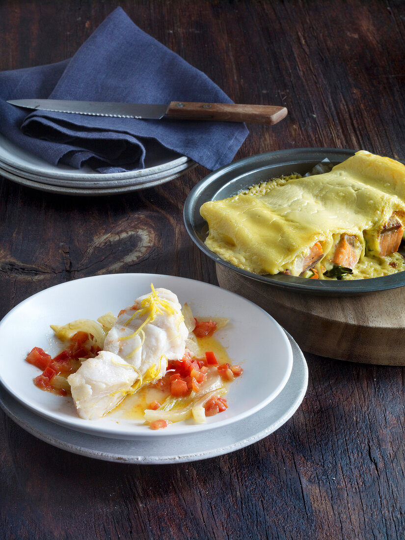 Kochen für zwei, Schollenfilet auf Fenchel, Lachs-Cannelloni